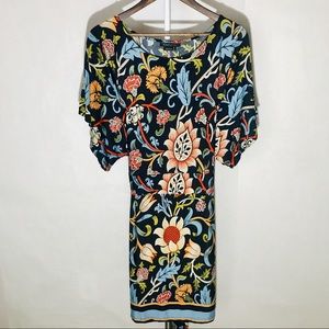 BCBG Max Azaria Vibrant Floral Belted Dress!